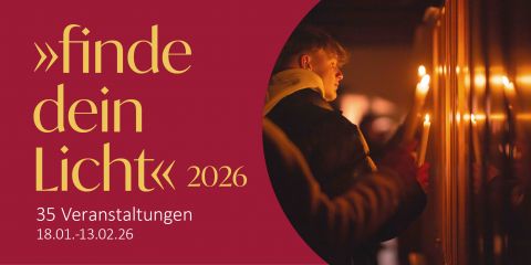 Plakat zur Veranstaltungsreihe "finde dein Licht" 2026