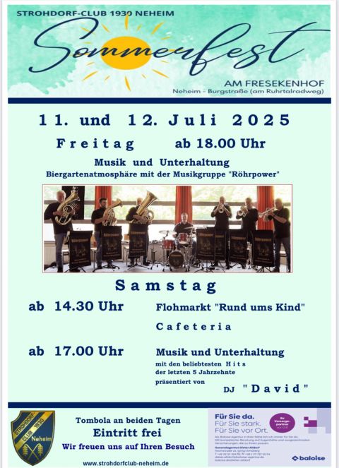 Plakat: Strohdorf Club Neheim/Röhrpower