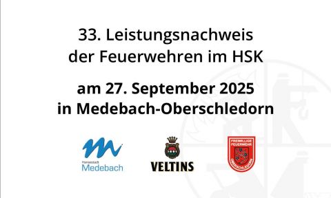 Veranstaltung: 33. Leistungsnachweis der Feuerwehren im HSK 