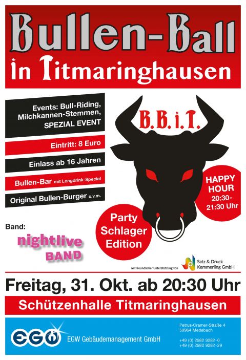 Veranstaltung: Bullenball in Titmaringhausen 
