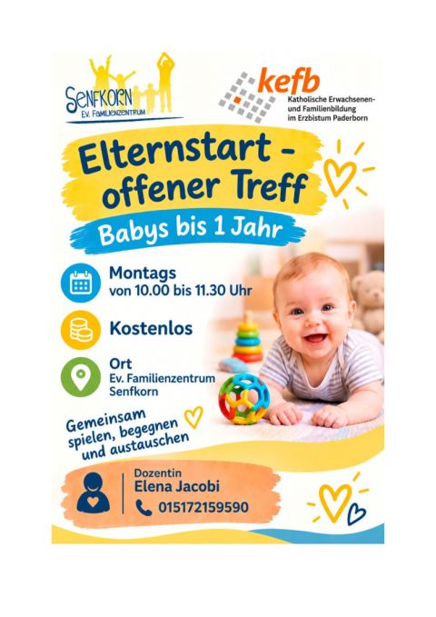 Plakat Elternstart - offener Treff