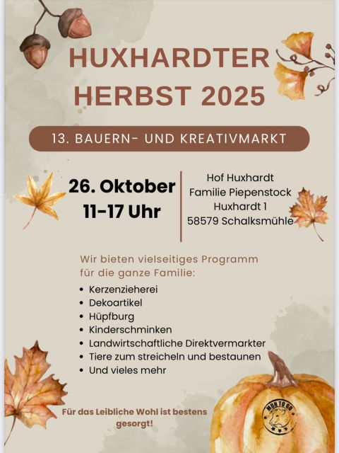 Plakat: Hof Huxhardt
