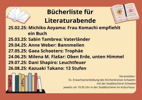 Bücherliste für Literaturabende