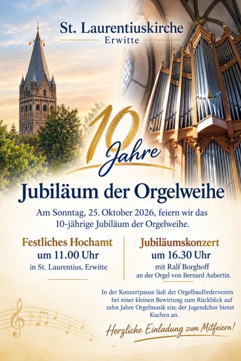 Jubiläum 10 Jahre Orgelweihe