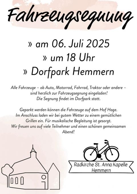 Fahrzeugsegnung