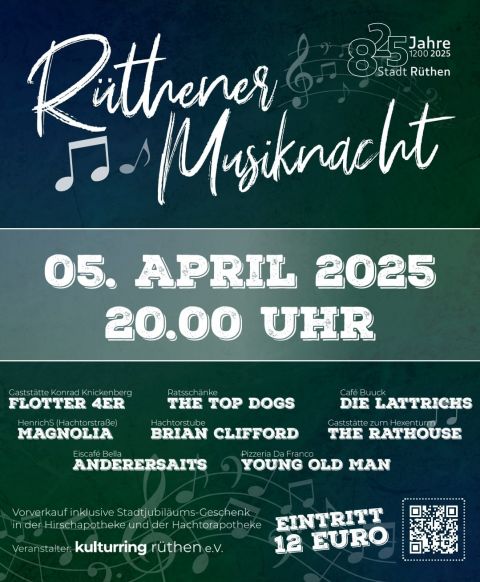 Plakat Musiknacht Rüthen