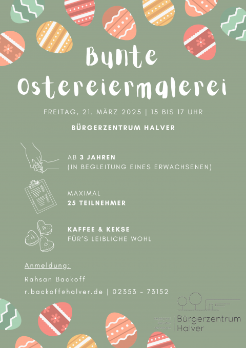 Bunte Ostereiermalerei