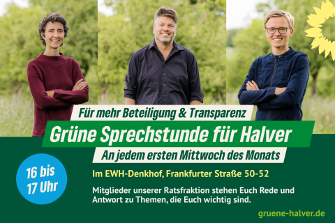 Werbeflyer für Grüne Sprechstunde Werbeflyer für Grüne Sprechstunde
