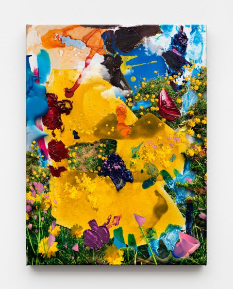 Johannes Bendzulla, Ohne Titel, 2025, Pigment Print, sowohl die Front als auch die Seiten der Arbeit bedeckend, 80 x 60 x 3,5 cm, © Johannes Bendzulla, 2025
