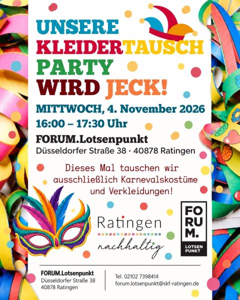 Unsere Kleidertauschparty wird jeck!