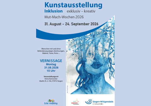 Ausstellungsplakat "Inklusion exklusiv-kreativ" (Foto: Kreis Siegen-Wittgenstein)